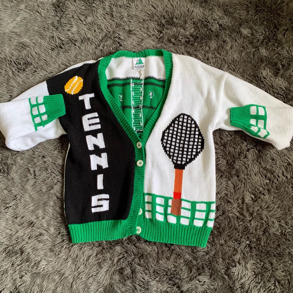 Very Unique Vintage Andina Tennis Sweater Knitted